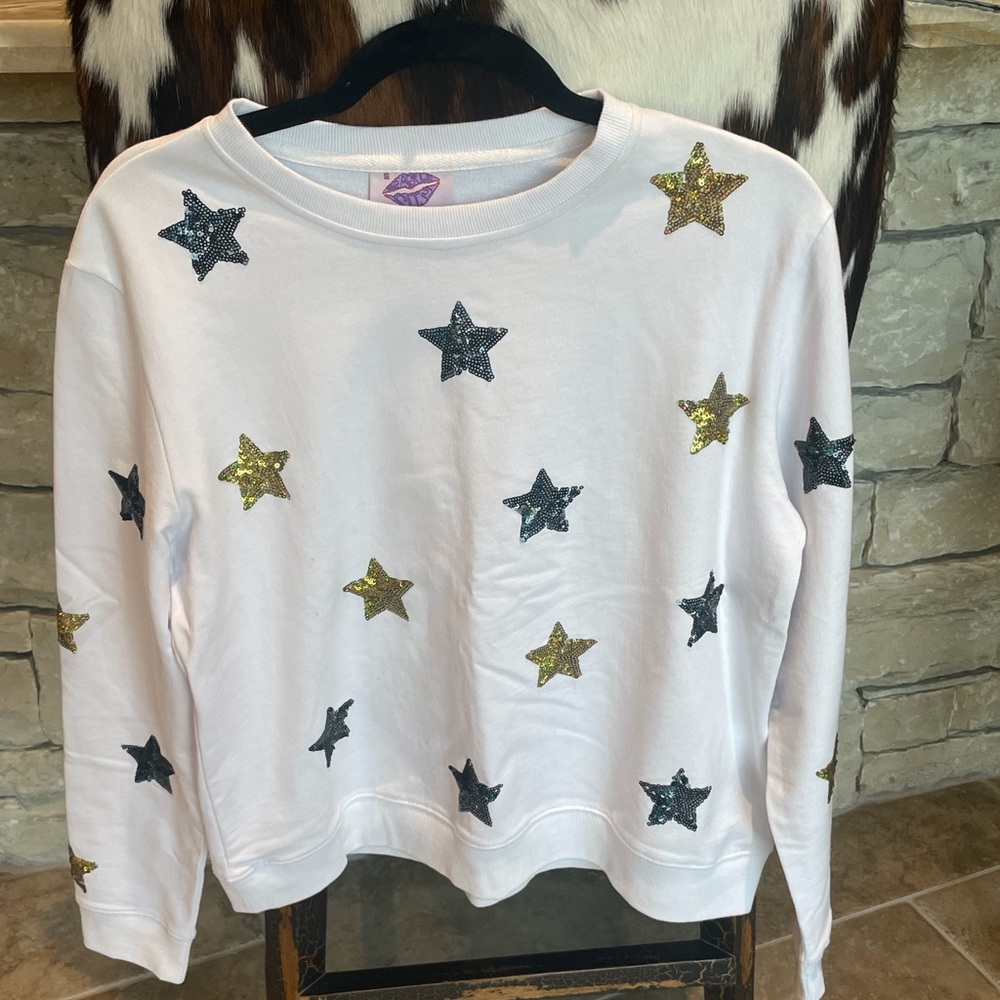 Sparkle City Starry Black and Gold Sweatshirt